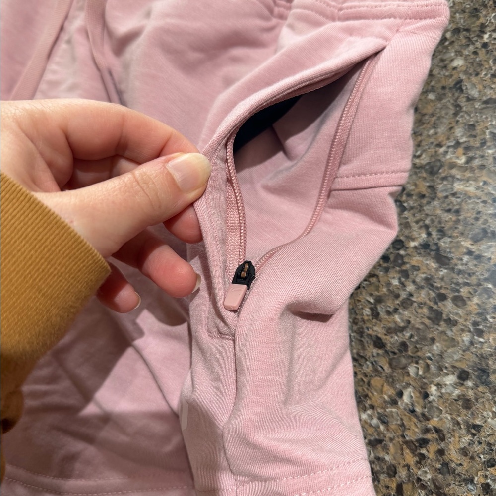 Women's Light Pink Athletic Drawstring Shorts - Picture 3 of 6